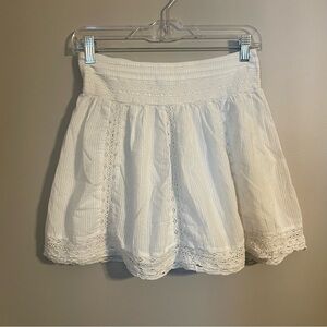 American Eagle Outfitters White Lace Mini Skirt